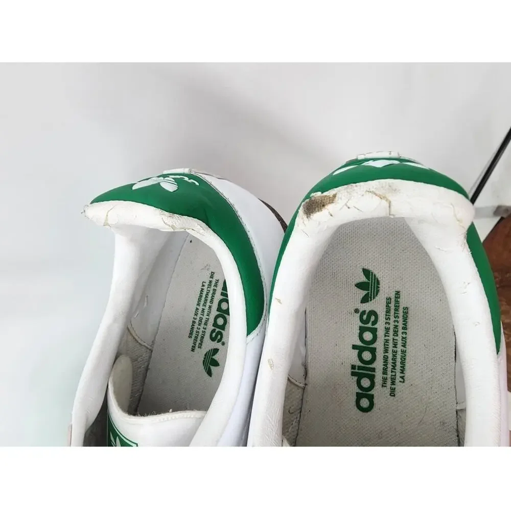 Adidas Samba Green‎ White Brown Size 11 **Flawed**